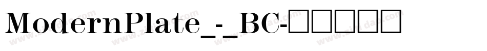 ModernPlate_-_BC字体转换