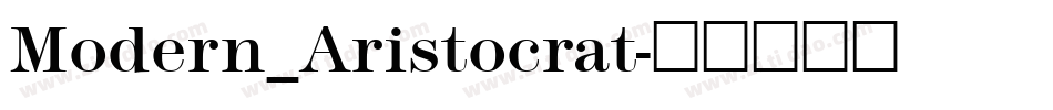 Modern_Aristocrat字体转换