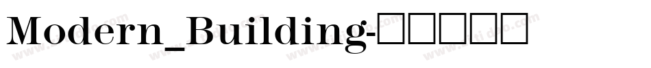 Modern_Building字体转换