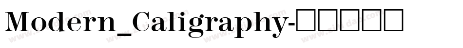 Modern_Caligraphy字体转换