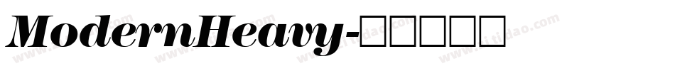 ModernHeavy字体转换