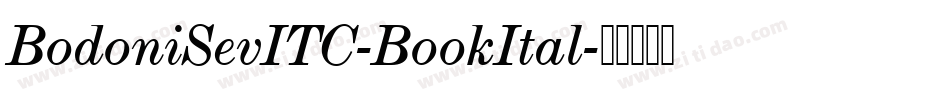 BodoniSevITC-BookItal字体转换