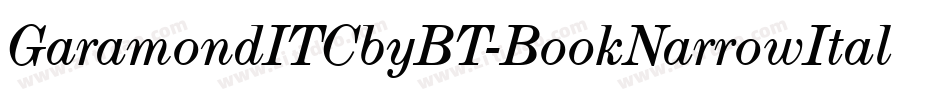 GaramondITCbyBT-BookNarrowItal字体转换