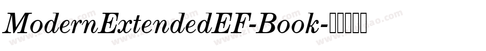 ModernExtendedEF-Book字体转换