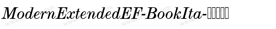 ModernExtendedEF-BookIta字体转换