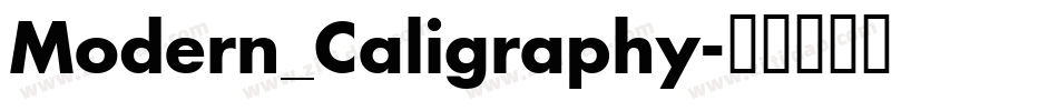 Modern_Caligraphy字体转换