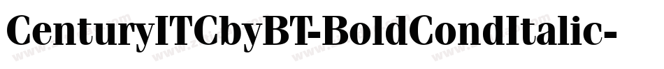 CenturyITCbyBT-BoldCondItalic字体转换