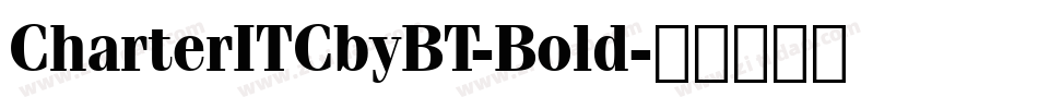 CharterITCbyBT-Bold字体转换