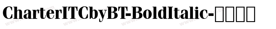 CharterITCbyBT-BoldItalic字体转换