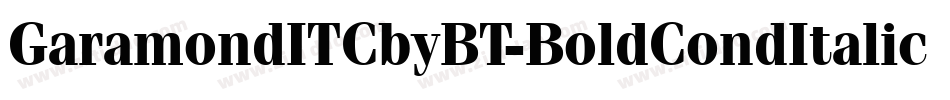 GaramondITCbyBT-BoldCondItalic字体转换
