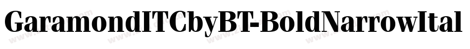 GaramondITCbyBT-BoldNarrowItal字体转换