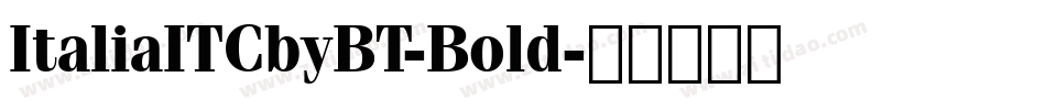 ItaliaITCbyBT-Bold字体转换