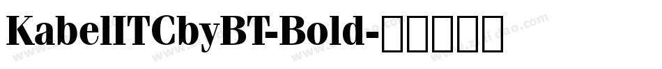 KabelITCbyBT-Bold字体转换