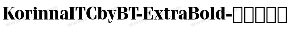 KorinnaITCbyBT-ExtraBold字体转换