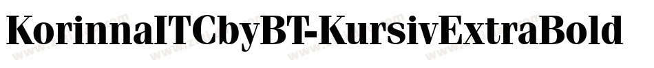 KorinnaITCbyBT-KursivExtraBold字体转换
