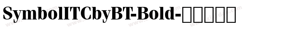SymbolITCbyBT-Bold字体转换