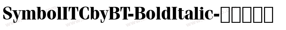 SymbolITCbyBT-BoldItalic字体转换