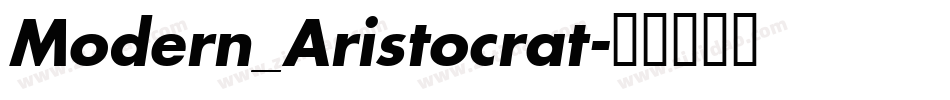 Modern_Aristocrat字体转换