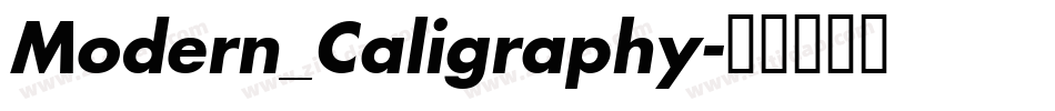 Modern_Caligraphy字体转换