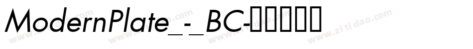 ModernPlate_-_BC字体转换