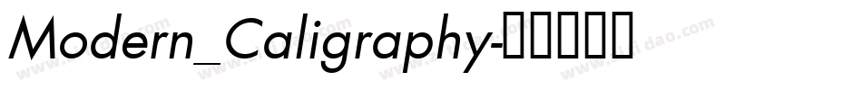 Modern_Caligraphy字体转换