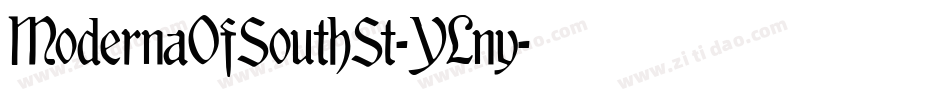 ModernaOfSouthSt-YLny字体转换
