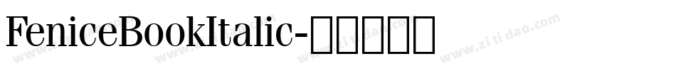 FeniceBookItalic字体转换