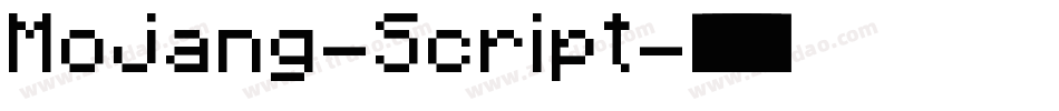 Mojang-Script字体转换