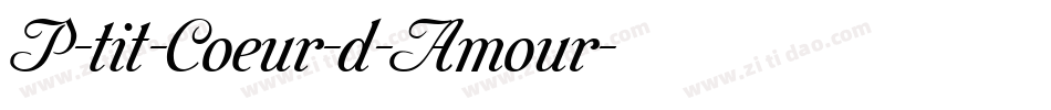 P-tit-Coeur-d-Amour字体转换
