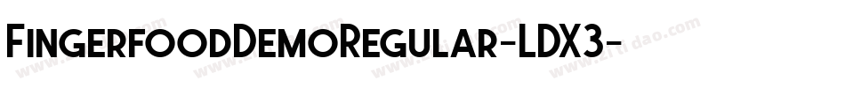 FingerfoodDemoRegular-LDX3字体转换