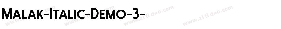 Malak-Italic-Demo-3字体转换