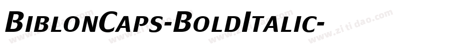 BiblonCaps-BoldItalic字体转换