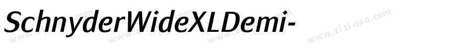 SchnyderWideXLDemi字体转换