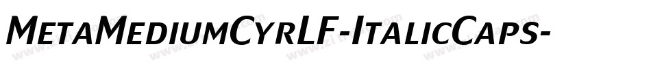 MetaMediumCyrLF-ItalicCaps字体转换