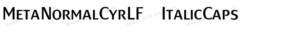 MetaNormalCyrLF-ItalicCaps字体转换