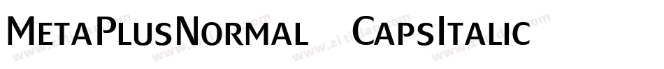 MetaPlusNormal-CapsItalic字体转换