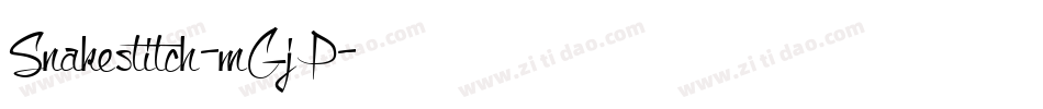 Snakestitch-mGjP字体转换