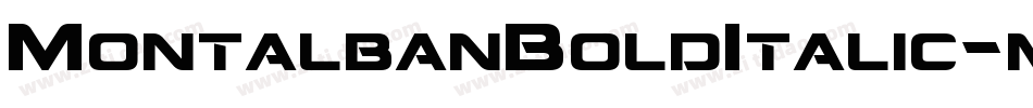 MontalbanBoldItalic-mmAP字体转换