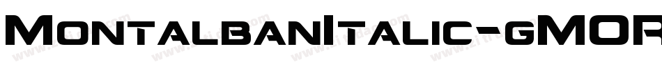 MontalbanItalic-gMOR字体转换