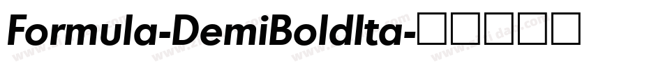 Formula-DemiBoldIta字体转换