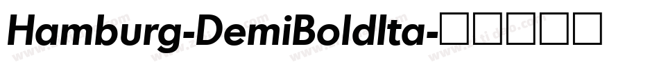 Hamburg-DemiBoldIta字体转换 Hamburg-DemiBoldIta字体转换