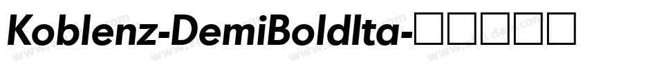 Koblenz-DemiBoldIta字体转换