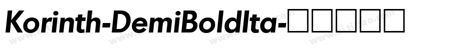 Korinth-DemiBoldIta字体转换