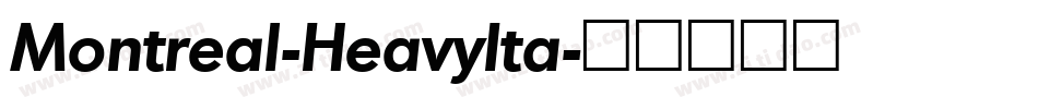 Montreal-HeavyIta字体转换