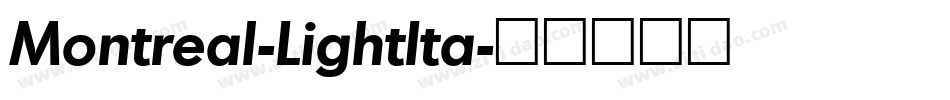 Montreal-LightIta字体转换