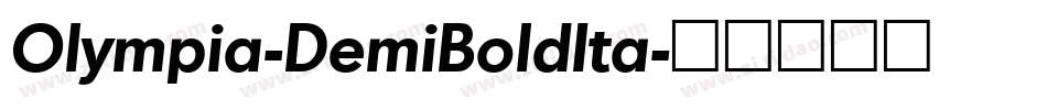 Olympia-DemiBoldIta字体转换
