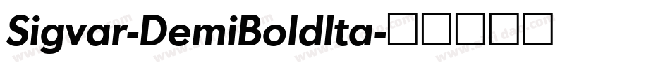 Sigvar-DemiBoldIta字体转换