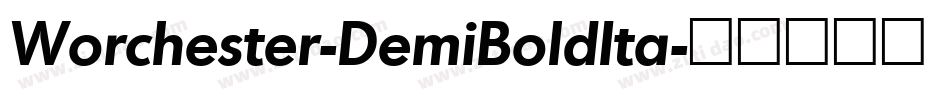 Worchester-DemiBoldIta字体转换
