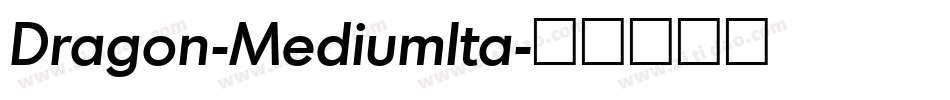 Dragon-MediumIta字体转换