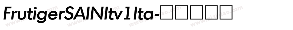 FrutigerSAINItv1Ita字体转换